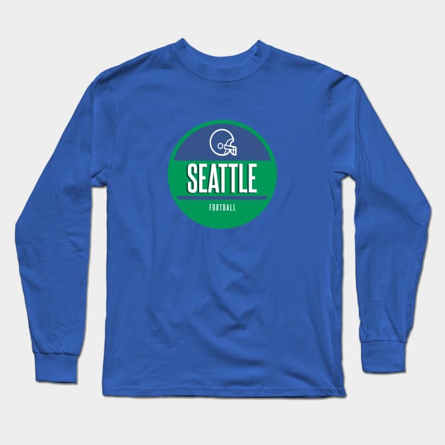 Seattle football retro Long Sleeve T-Shirt by BVHstudio